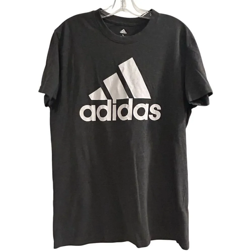 Adidas‎ Men's Graphic Tee Gray Short Sleeve Crew Neck Size L